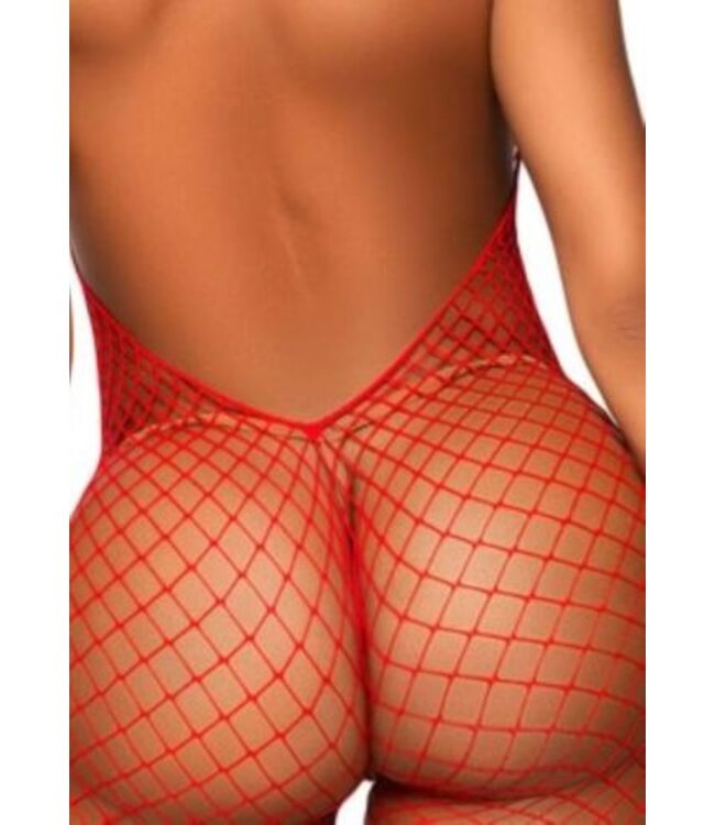 What U Want Visnet Catsuit - Rood