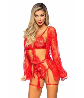 Leg Avenue Set Body & Jasje All Romance - Rood