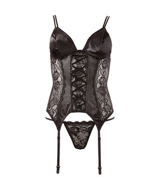 Cottelli Collection Kanten bustier met jarretels