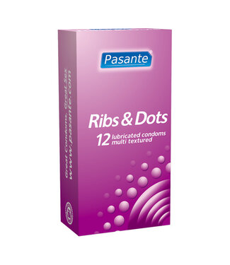 Pasante Pasante Ribs & Dots condooms 12 stuks