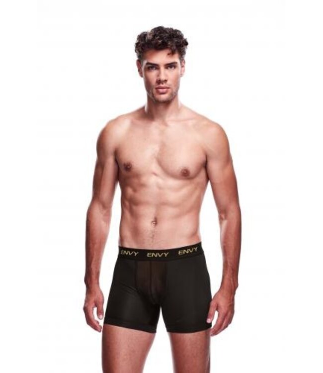 Envy Transparante Mesh Herenshort - Zwart