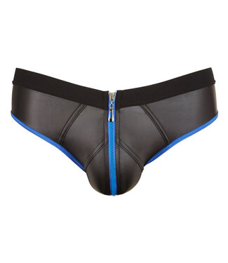 Svenjoyment Underwear Slip Met Open Achterkant - Zwart/Blauw