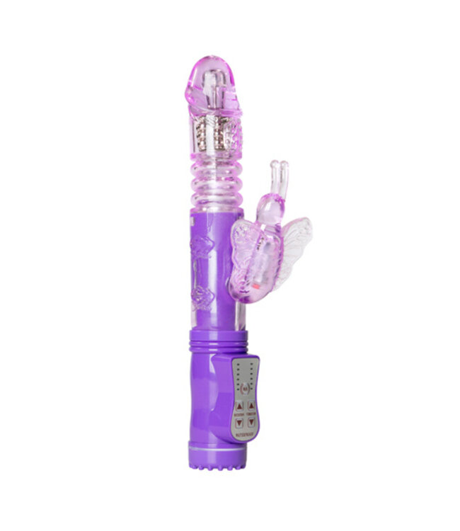 Stotende Butterfly Vibrator - Paars