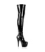 Pleaser BUTY ZAKOLANOWE NA PLATFORMIE ADORE 3000 CZARNY POŁYSK