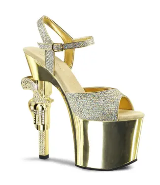 Pleaser Plateauschuhe REVOLVER Gold