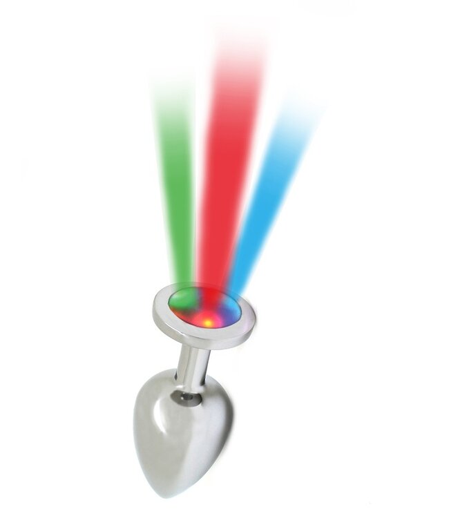 Rimba Toys - Pisa - Butt Plug met LED Licht - Zilver