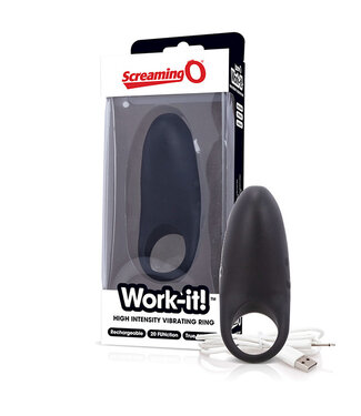 The Screaming O The Screaming O - Work-it! Vibrerende Ring Zwart