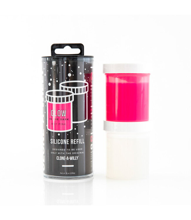 Clone-A-Willy - Refill Glow in the Dark Hot Pink Silicone