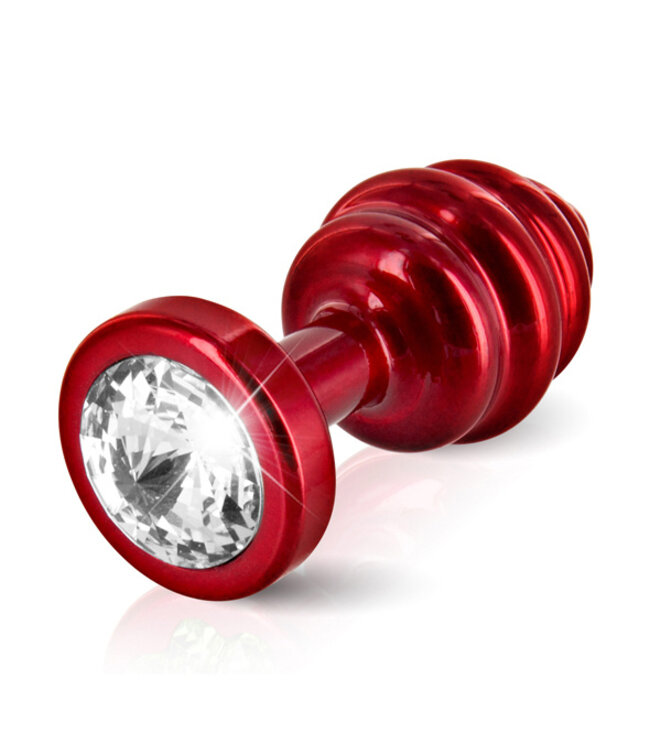 Diogol - Ano Butt Plug Geribbeld Rood 30 mm