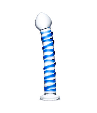 Glas Glas - Blue Spiral Glazen Dildo