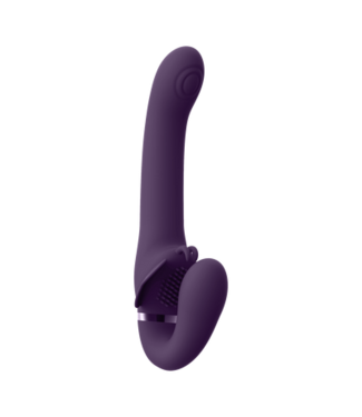 VIVE by Shots Satu - Pulse-Wave and Vibrating Strapless Strapon - Purple