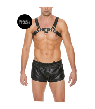 Ouch! by Shots Bulldog Leather Chest Harness - S/M