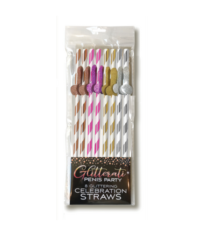 Glitterati - Penis Tall Party Straws