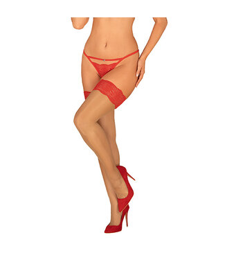obsessive Obsessive -  Mellania stockings red L/XL