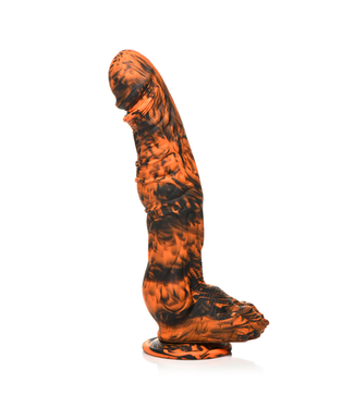 XR Brands Sabretooth - Silicone Dildo - Orange/Black