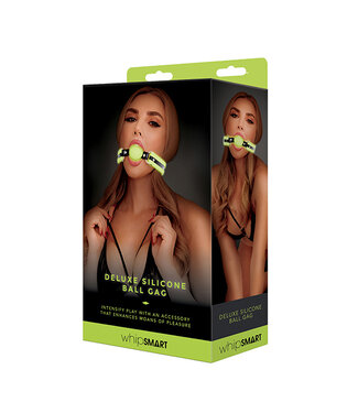 Whipsmart Whipsmart - Glow in the Dark Silicone Ball Gag Black