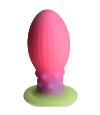 XR Brands Xeno Egg - Glow in the Dark - Silicone Egg - XL - Pink