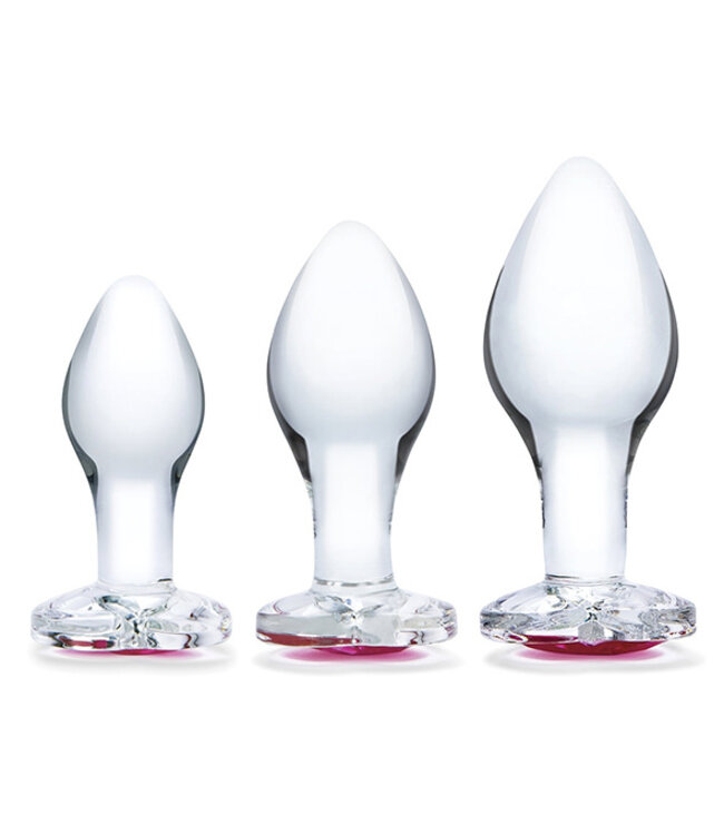 Glas - Heart Jewel Glass Anal Training Kit 3 pcs