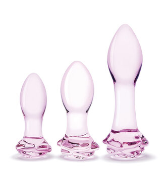 Glas Glas - Rosebud Butt Plug Set 3 pcs