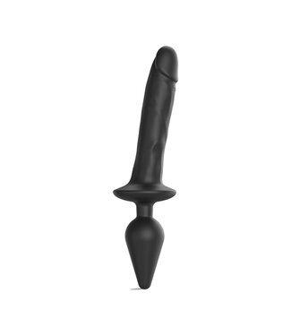 Strap-On-Me Strap-On-Me - Switch Plug-in Realistic Dildo Black XXL