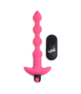 XR Brands Vibrating Silicone Anal Beads and Remote Control