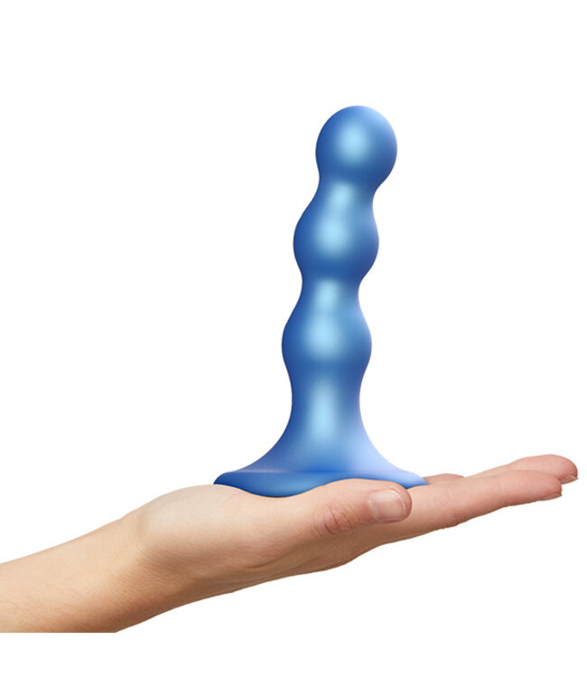 Strap-On-Me - Dildo Plug Balls Metallic Blue L