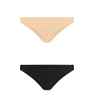 Bye Bra Bye Bra - Invisible Brazilian Nude + Black L