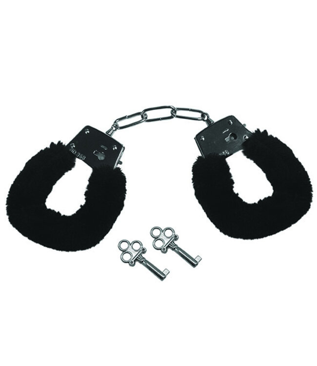 Sportsheets - Sex & Mischief Furry Handcuffs Black