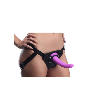 XR Brands Navigator - Silicone G-Spot Dildo with Harness