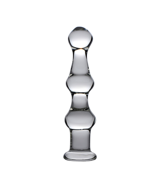 XR Brands Mammoth - Glass Dildo with 3 Bumps