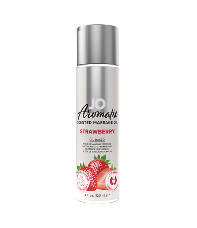 System JO - Aromatix Scented Massage Oil Strawberry 120 ml