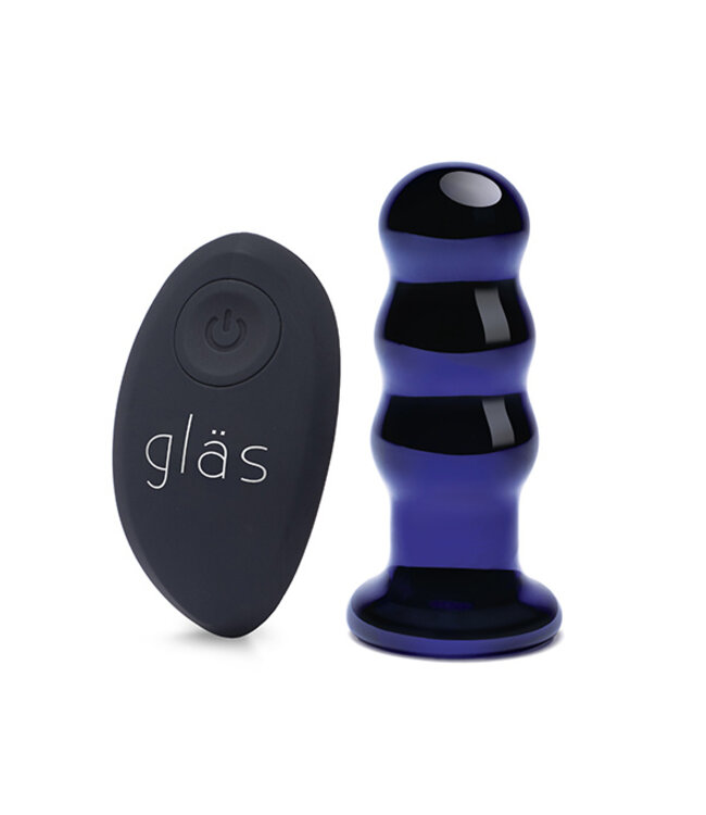 Glas - Rechargeable Remote Controlled  Vibrating Beaded Buttplug