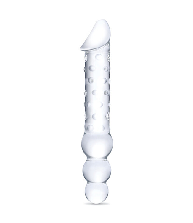 Glas - Double Ended Glass Dildo with Anal Beads