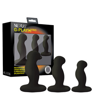 Nexus Nexus - G-Play Trio Plus Unisex Vibrator Pack S/M/L Zwart