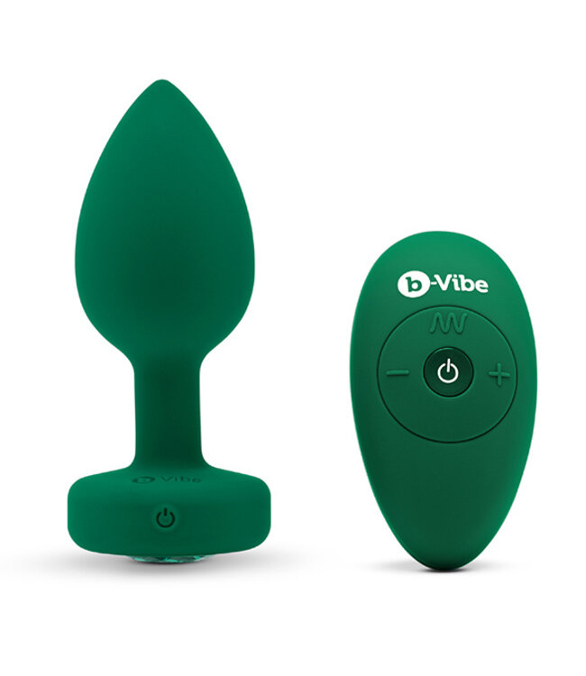 B-Vibe - Vibrerende Juwelen Plug M/L Groen