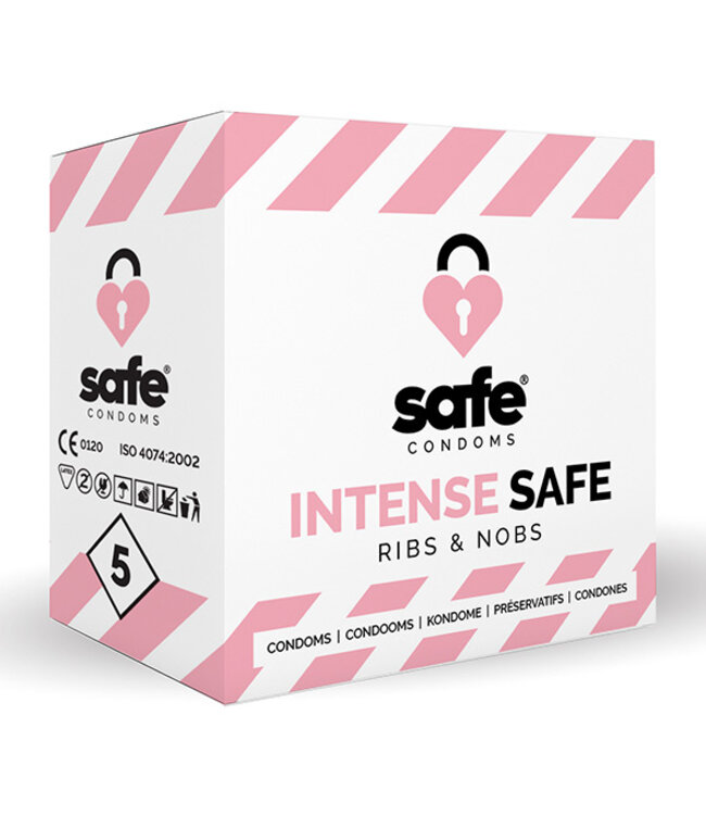 SAFE - Condooms Intense Safe Ribs & Nobs (5 stuks)