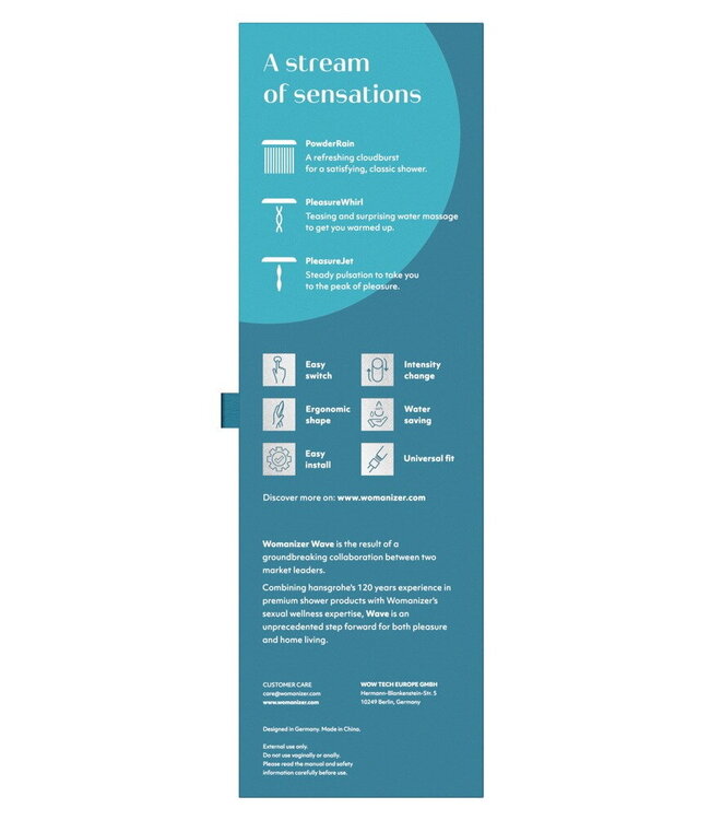 Womanizer Wave Chrome intimate shower head