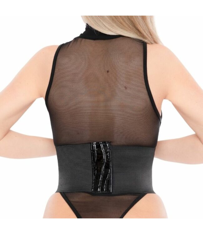 Kinky Diva - Waist Cincher High Gloss Croco Front
