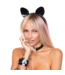 Kinky Diva Kinky Diva - High Gloss Cat Ears – Black/Silver