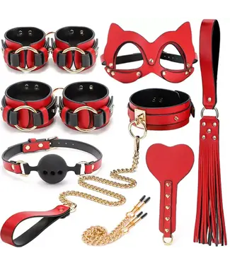 Kinky Diva Kinky Diva - Stringpoint Set No1 -Red - Black - Gold