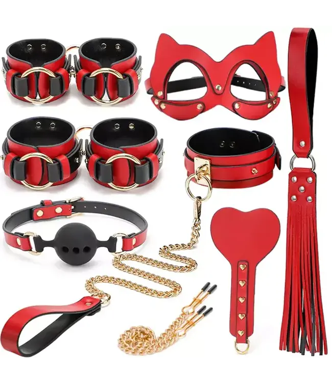 Kinky Diva - Stringpoint Set No1 -Red - Black - Gold