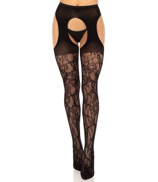 Leg Avenue Eyelet lace suspender hose