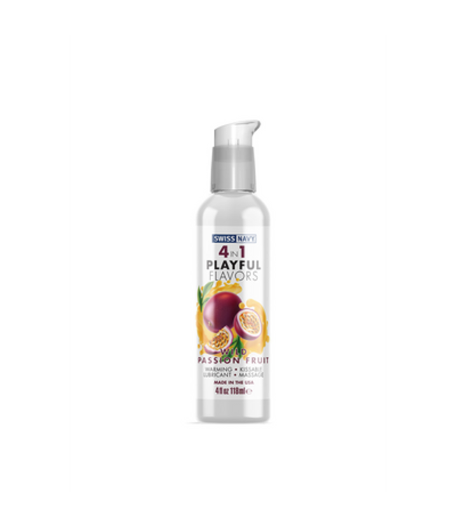 4 In 1 Lubricant with Wild Passion Fruit Flavor - 4 fl oz / 118 ml