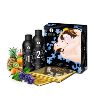 Shunga Body to Body Massage - Exotic Fruits - 2 Pieces of 7.6 fl / 225 ml
