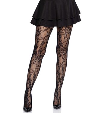 Leg Avenue Seamless Floral Lace Tights