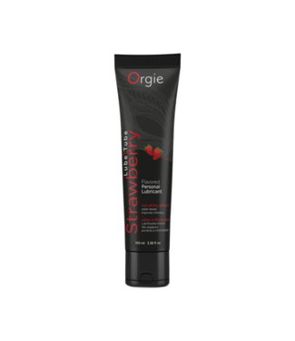 Orgie Lube Tube Strawberry - Waterbased Lubricant - 3 fl oz / 100 ml