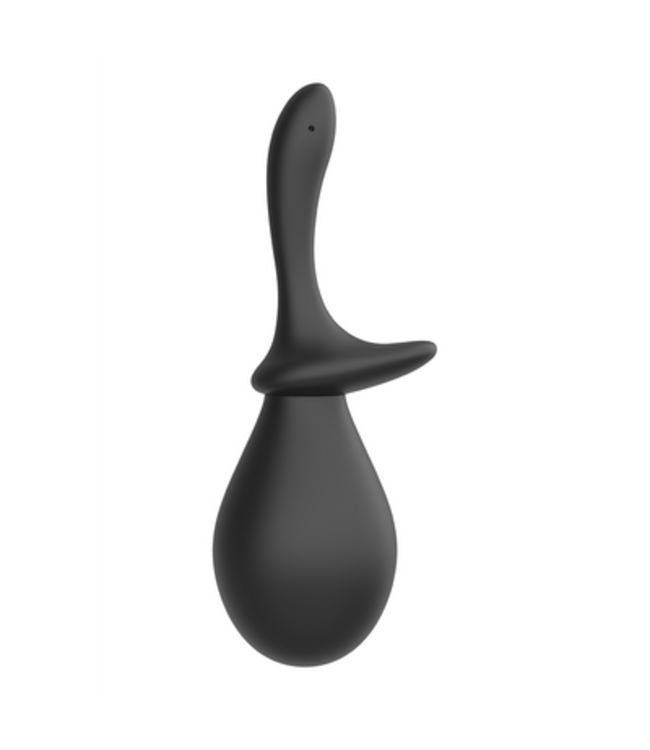Anal Douche Set with 2 Silicone Tips - 260 ml - Black