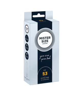 Mister Size Pure Feel - Condoms 53 mm - 10 Pack