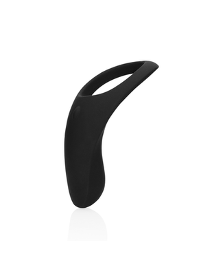 Loveline by Shots Pointed Vibrating Cock Ring - Licorice Black