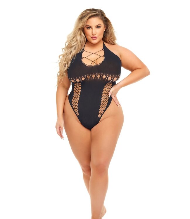HOT TOO HANDLE BODYSUIT - BLACK